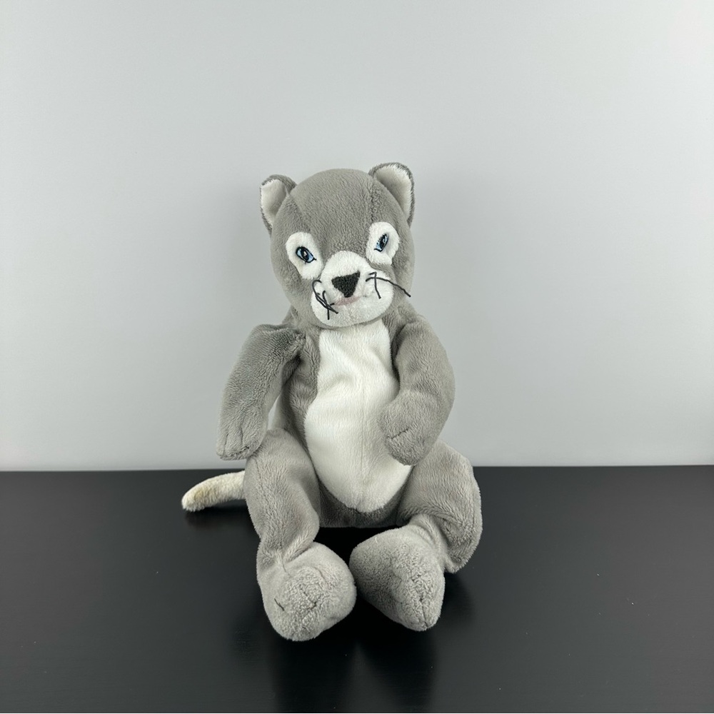 Ikea Gosig Katt Plush Grey White Cat Stuffed Animal 11" RARE Vintage Rare